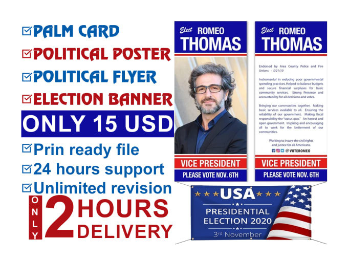 Gig Preview - Professional political palm, poster, flyer, banner design