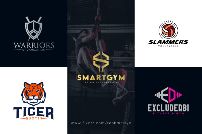 Gig Preview - Do a stunning fitness gym health sports warrior initial gaming team logo design