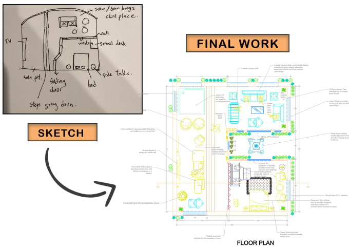 Gig Preview - Do architectural drafting, convert pdf, jpg into cad dwg drawings