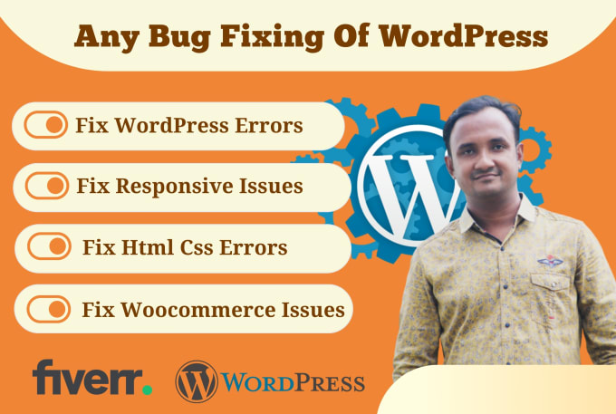 Gig Preview - Fix any bugs or critical errors in wordpress website within a short time