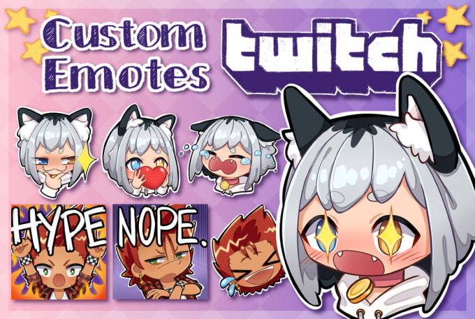 Gig Preview - Create personalized unique twitch emotes for your streams