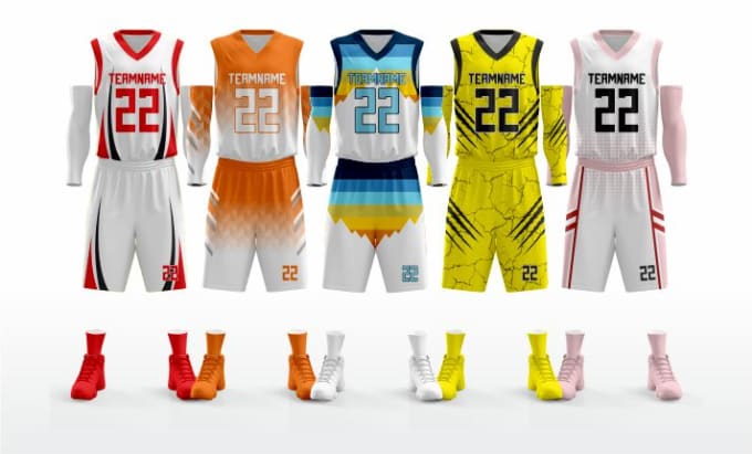 Gig Preview - Design sublimation basketball uniform and 2d 3d mockup