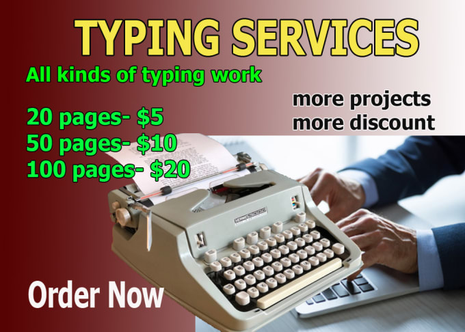 Gig Preview - Provide professional typing services