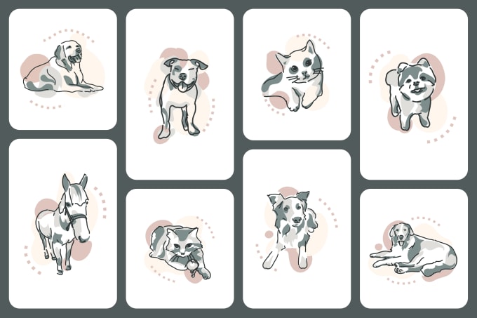 Gig Preview - Draw pet potrait or pet illustration