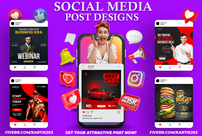 Gig Preview - Design most attractive social media post designs