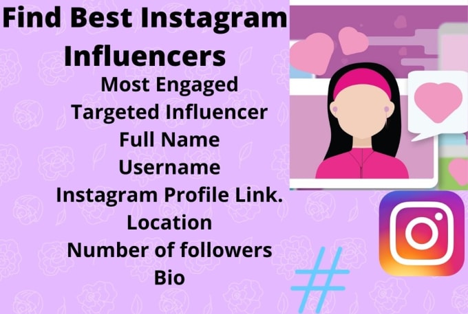 Gig Preview - Find best instagram influencer according to niche