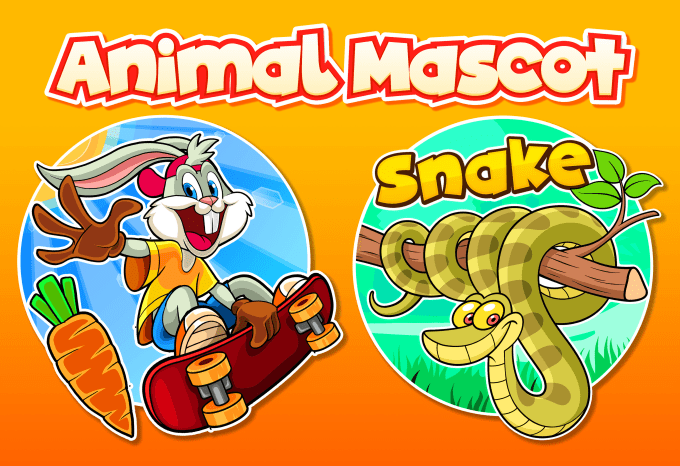 Gig Preview - Draw animal mascot logo design and animal cartoon character