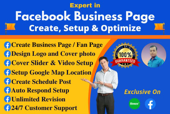 Gig Preview - Do fb business page, fan page and any facebook page setup perfactly