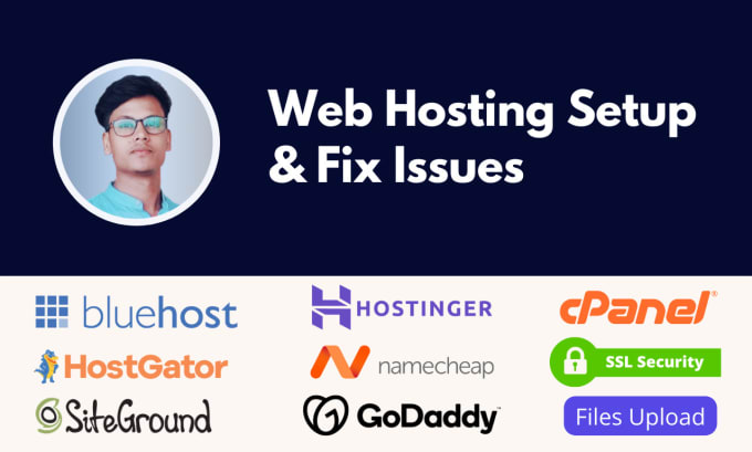 Gig Preview - Setup web hosting on bluehost, godaddy, hostinger, hostgator