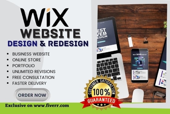 Gig Preview - Create, design and redesign professional wix website, portfolio, business