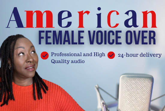 Gig Preview - Record an american female voice over