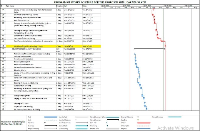 Gig Preview - Do construction scheduling project plan in ms project and excel