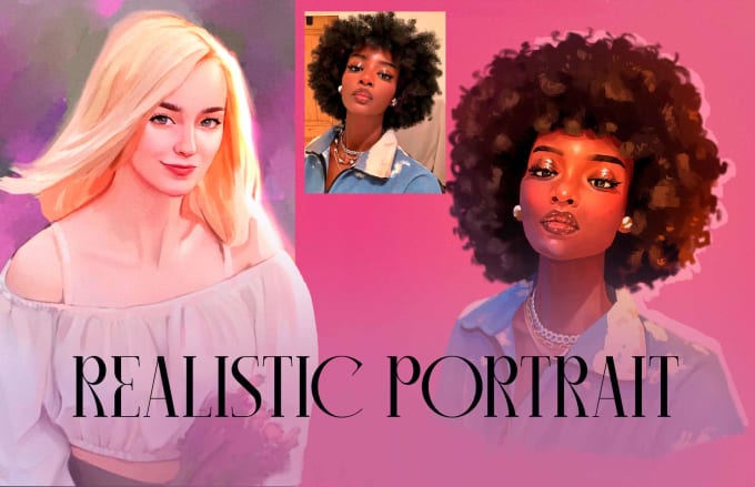 Gig Preview - Draw a colorful or monochrome realistic portrait