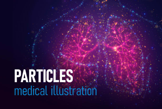 Gig Preview - Draw an abstract medical illustration made of particles