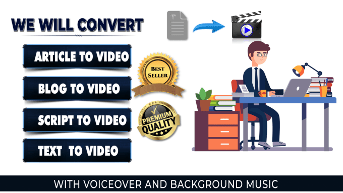 Gig Preview - Convert engaging article into youtube top 10 videos