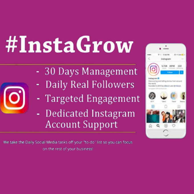 Gig Preview - Manage grow your instagram ki hashtags posts months 20 USD