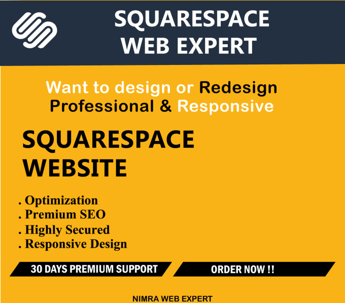 Gig Preview - Design or redesign professional squarespace website for you