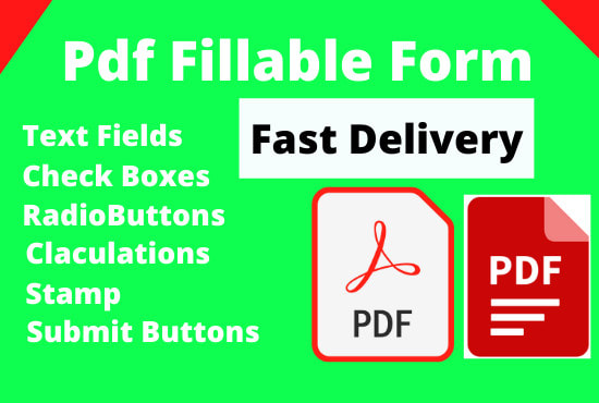 Gig Preview - Create fillable pdf form or convert to fillable pdf form