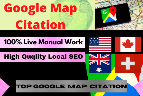 Gig Preview - Create 1200 google map citation for local business SEO