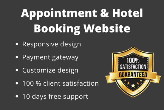 Gig Preview - Create appointment and hotel booking wordpress website