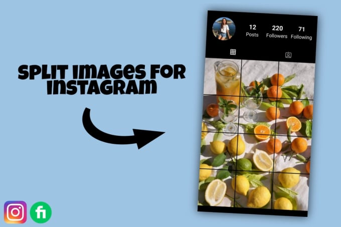 Gig Preview - Split images for an instagram grid