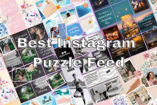 Gig Preview - Design attractive instagram puzzle feed and grid post