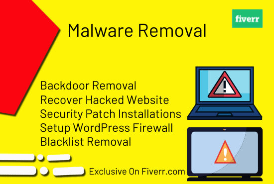 Gig Preview - Clean malware, wordpress malware removal, from server