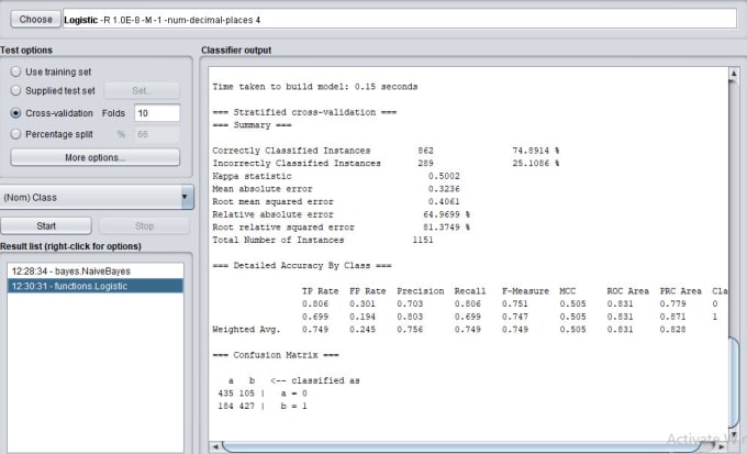 Gig Preview - Analysis data and visualization using weka or rapid miner