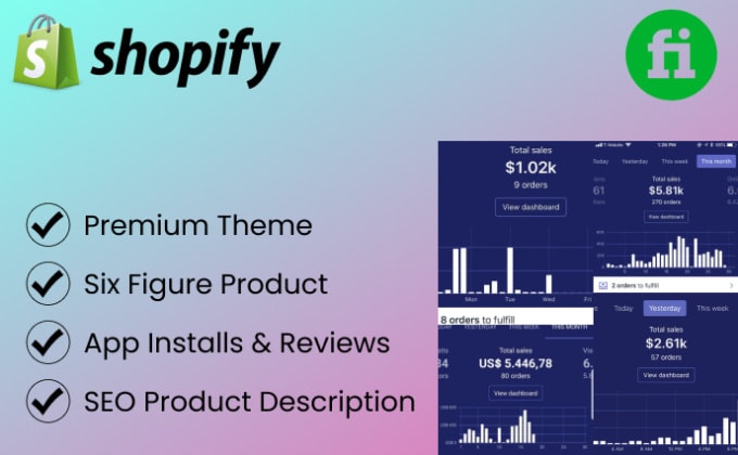 Gig Preview - Create high converting shopify dropshipping store or website