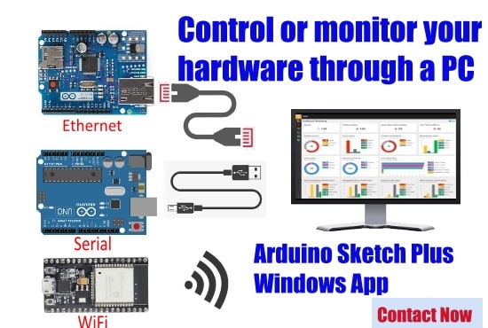 Gig Preview - Develop windows app and interface it with arduino or esp