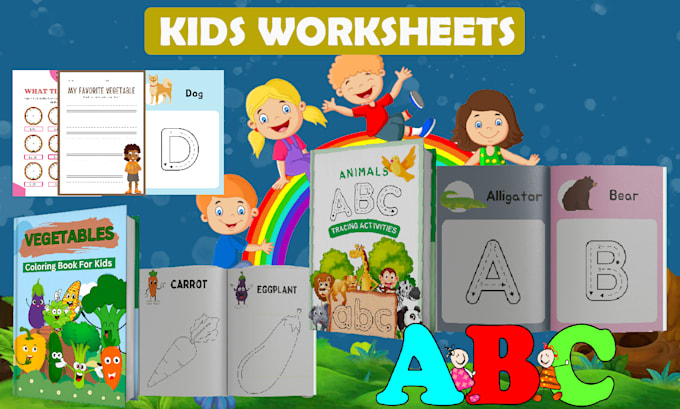 Gig Preview - Design children workbooks and worksheets