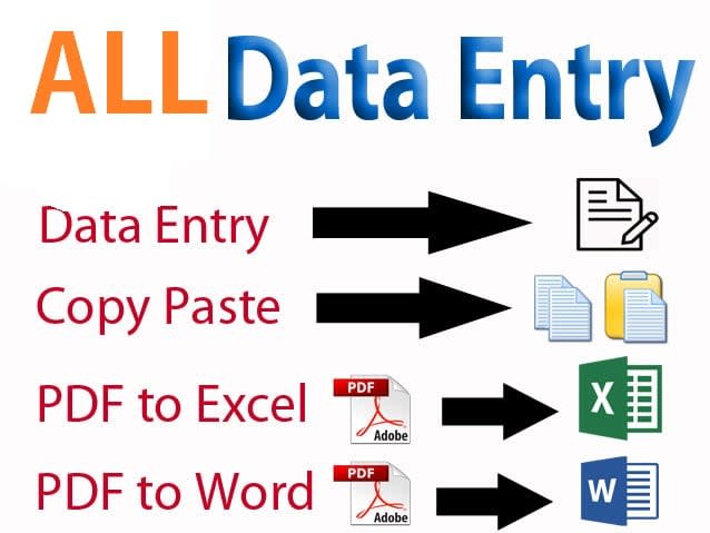 Gig Preview - Do data entry, typing work, copy paste and excel data entry