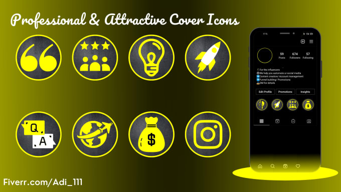 Gig Preview - Create a highlight cover icon for your instagram