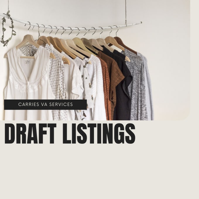 Gig Preview - Draft your poshmark, ebay, vendoo, list perfectly listings