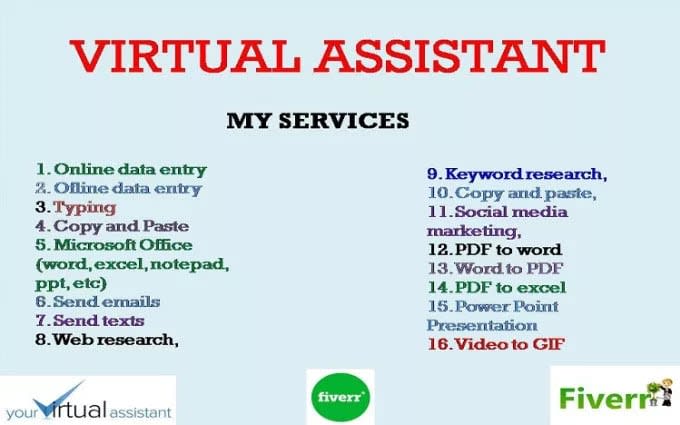 Gig Preview - Be your personal virtual assistant for administrative work