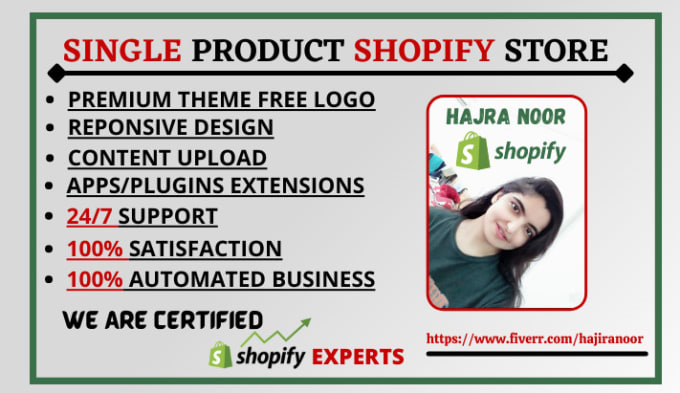 Gig Preview - Build a passive income shopify dropshipping store or website