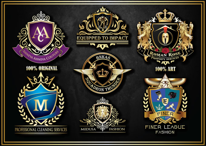 Gig Preview - Design stylish royal luxury classic regal logo