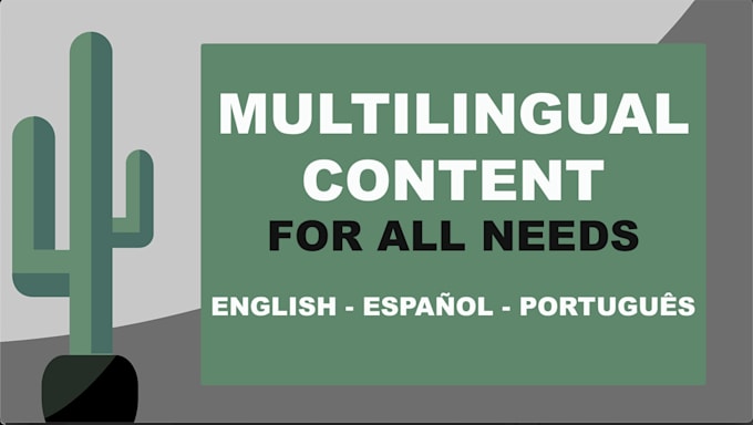 Gig Preview - Write multilingual content for all your needs