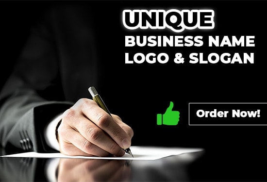 Gig Preview - Generate unique business name, logo and slogan