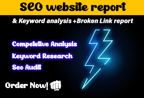 Gig Preview - Create a full SEO audit report and keyword analysis