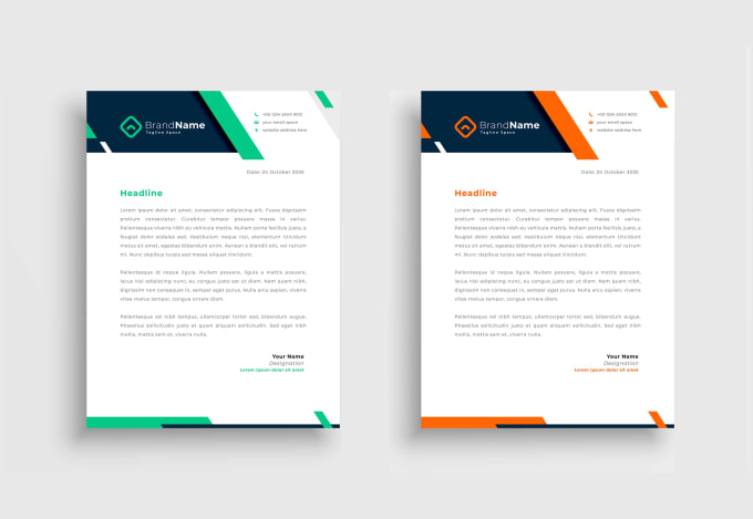 Gig Preview - Do editable letterhead word template or PSD