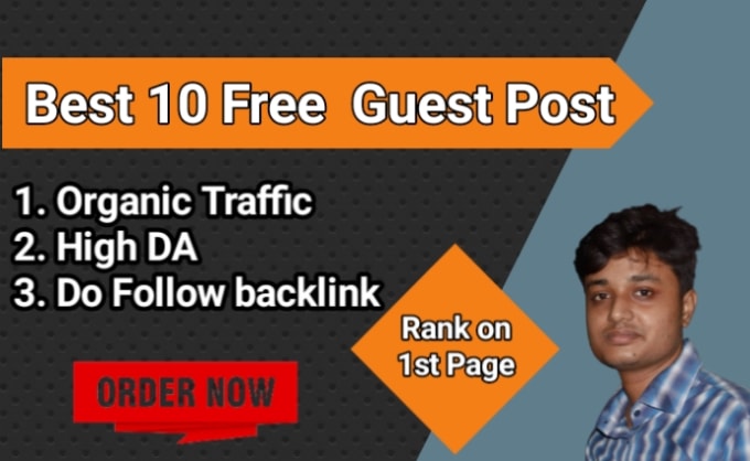 Bestseller - do top 10 free guest post with high da