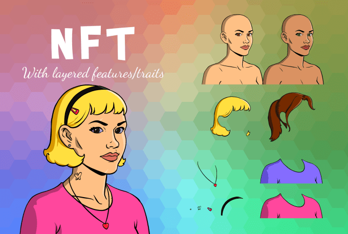 Gig Preview - Illustrate layered nft artwork for you