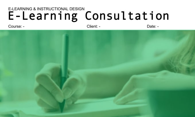 Bestseller - give you a private consultation on your elearning project