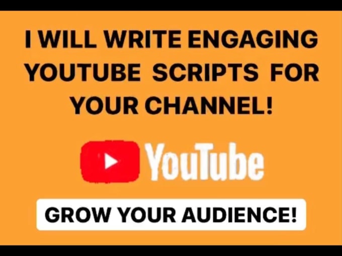 Gig Preview - Be your youtube script writer and write engaging content