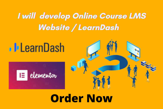 Gig Preview - Develop online course lms website with learn dash