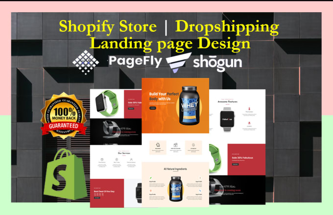 Bestseller - create shopify ecommerce website with shogun, pagefly or gempages