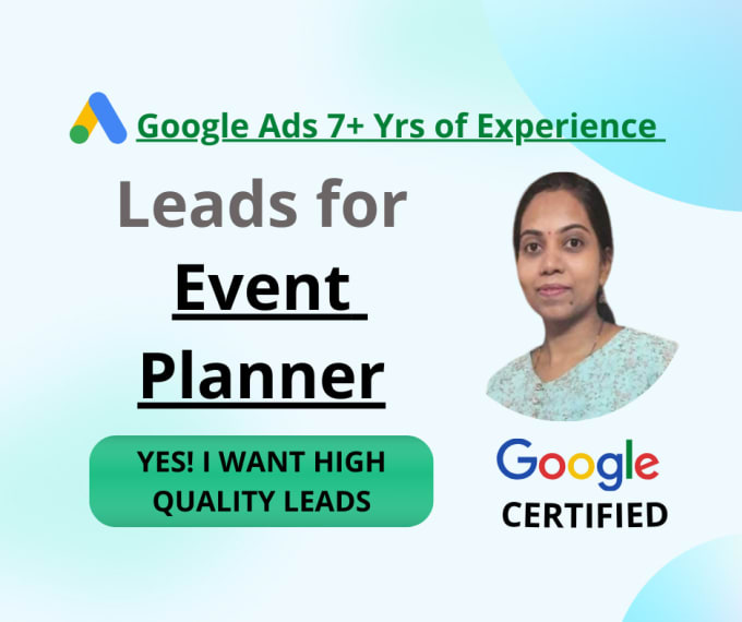 Gig Preview - Generate leads for event planners using google ads