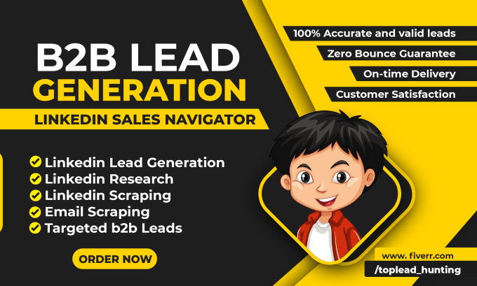 Gig Preview - Do b2b lead generation, collect business leads and email list building