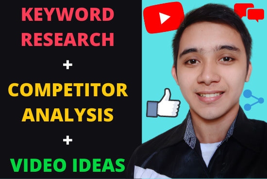 Gig Preview - Do best youtube keyword research and competitor analysis